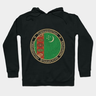 Vintage Turkmenistan Turkmenia Asia Asian Flag Hoodie